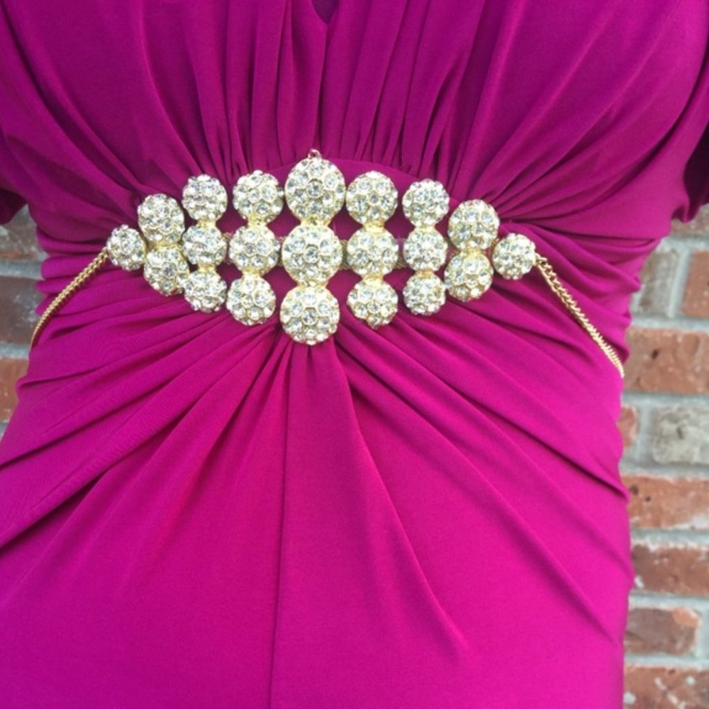 Magenta sleeve dress size 8 - Picture 2 of 3